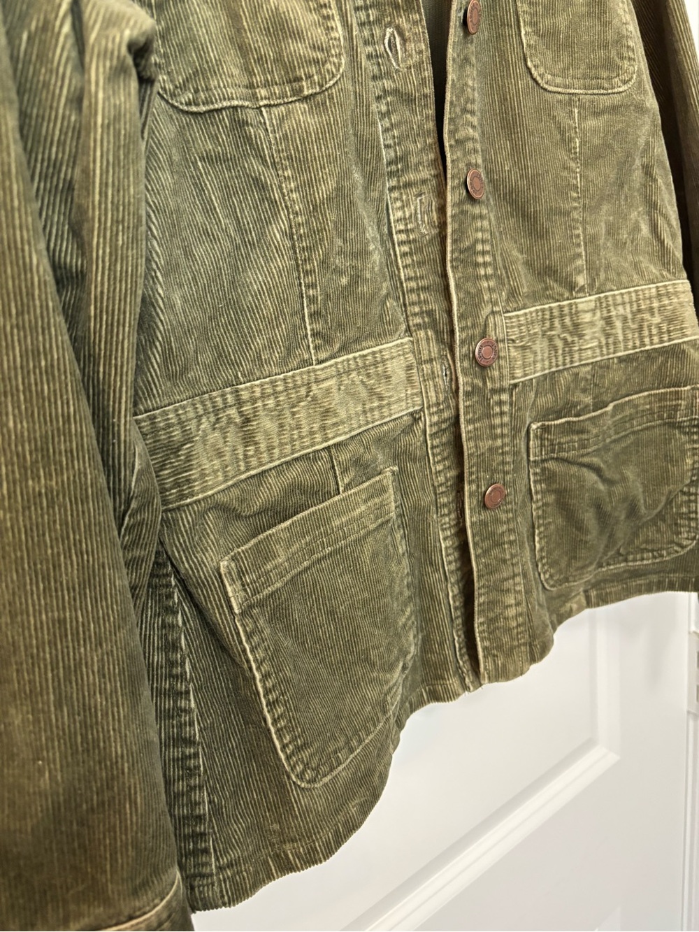 Jones New York Sport Olive Green Corduroy Jacket, Size L (w/ flaw) - Picture 3 of 10